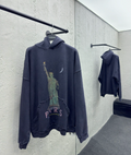 Balenciaga Paris Liberty Hoodie Oversized in Black