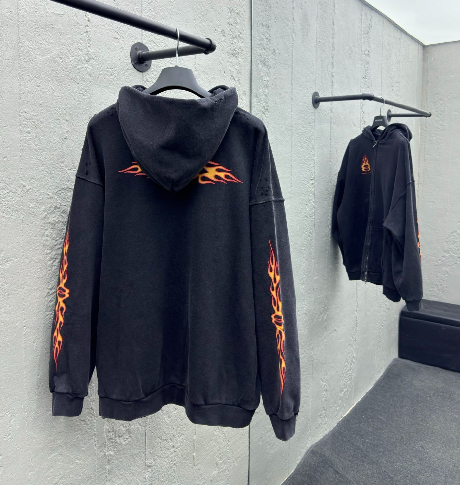 Balenciaga Burning Unity Zipped Hoodie