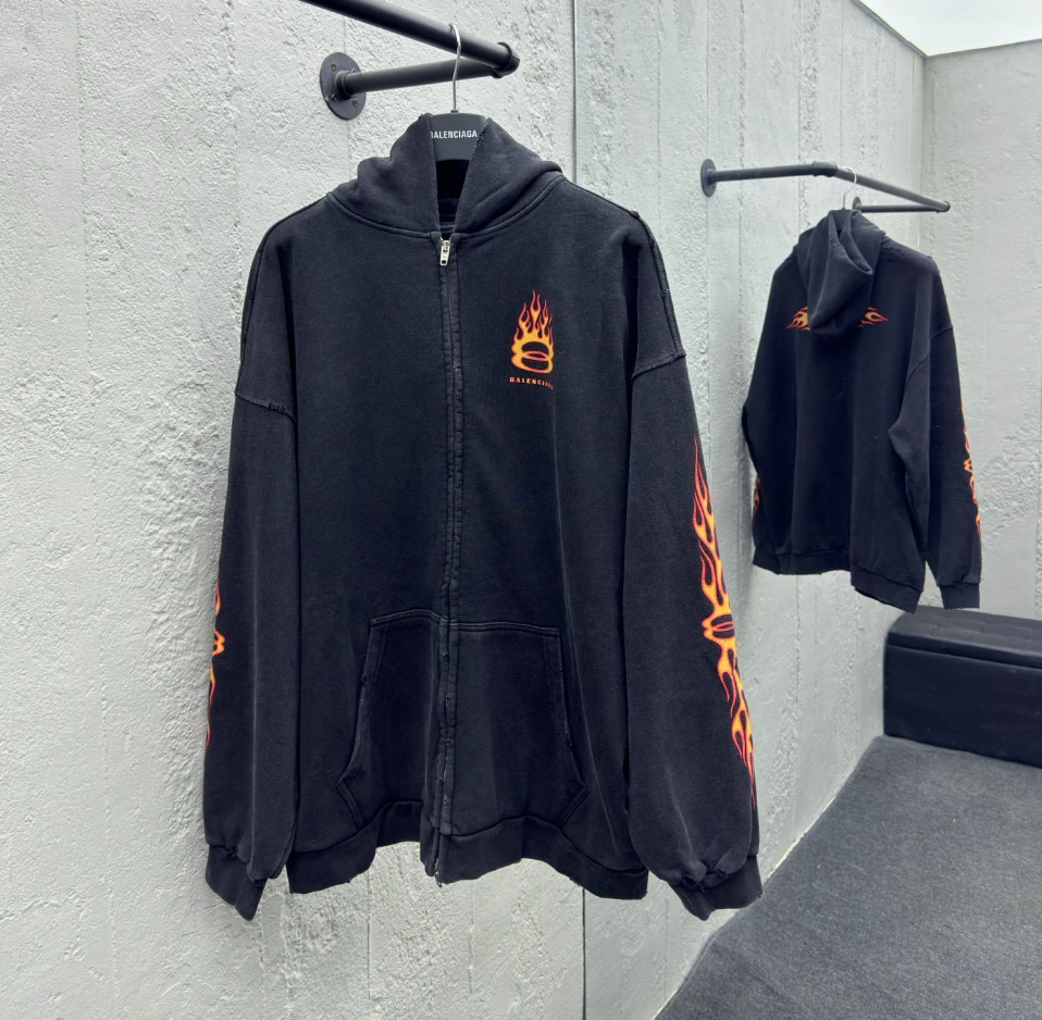 Balenciaga Burning Unity Zipped Hoodie
