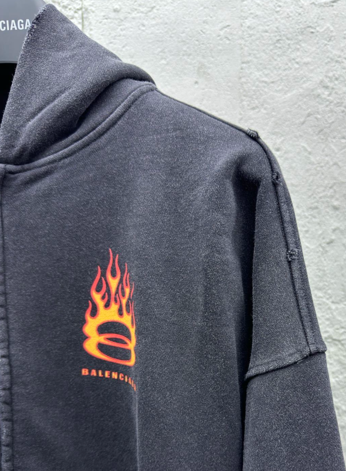 Balenciaga Burning Unity Zipped Hoodie