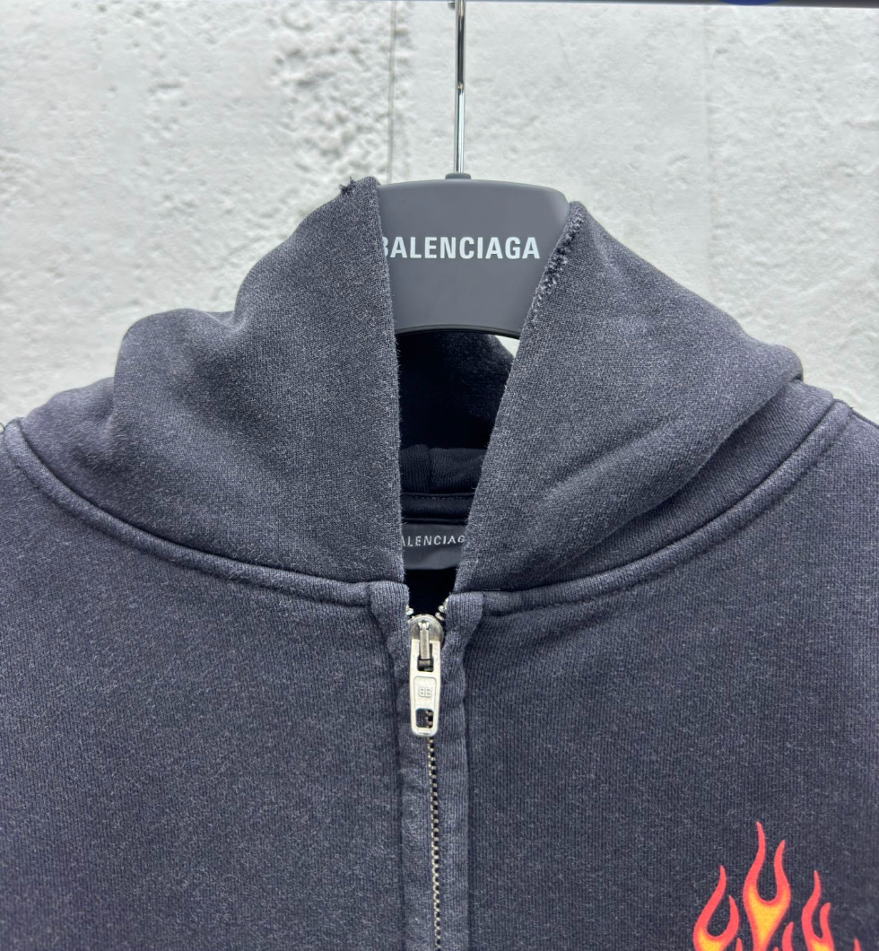 Balenciaga Burning Unity Zipped Hoodie