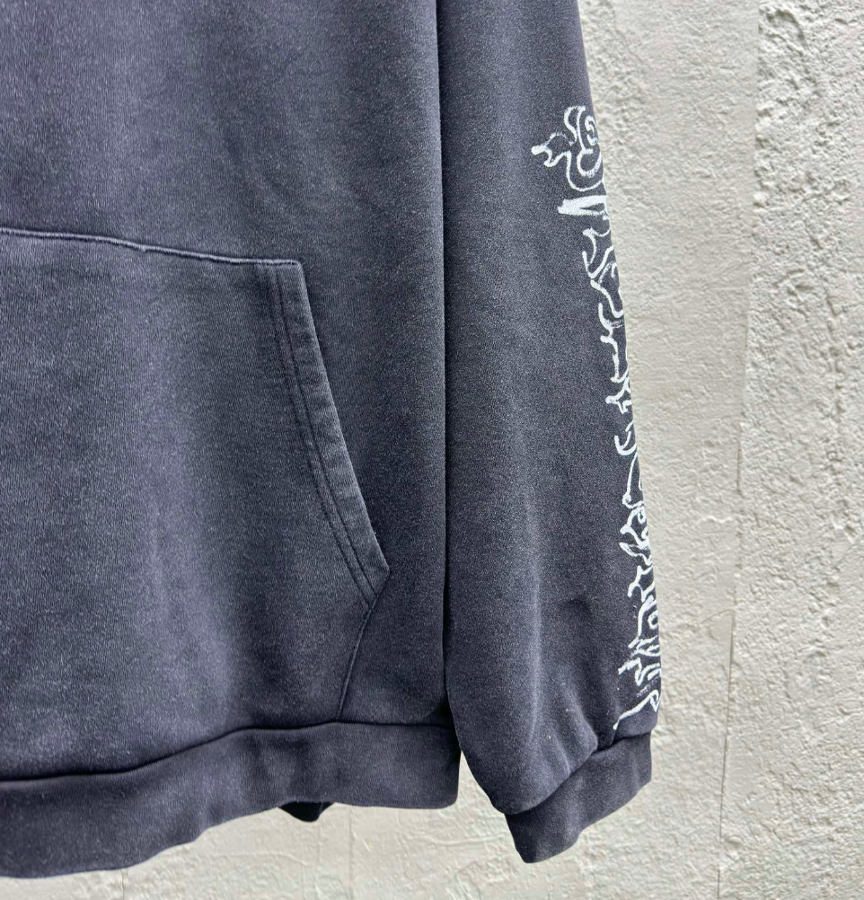 Balenciaga Men's Metal Outline Logo Hoodie