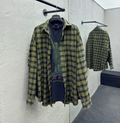 Balenciaga Paris Liberty Layered Shirt Oversized 'Dark Green'