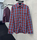 Balenciaga Lined Shirt Red And Blue