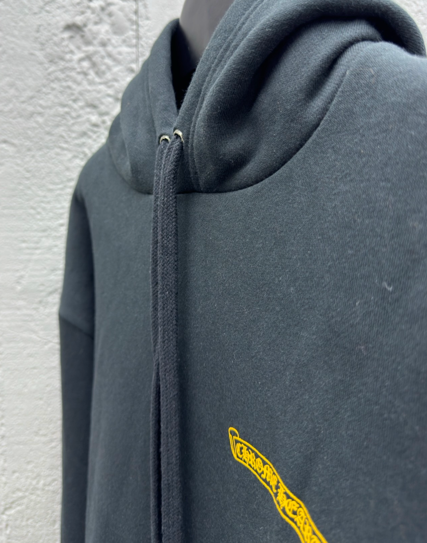 Chrome Hearts Plus Logo Hoodie 'Black/Yellow'