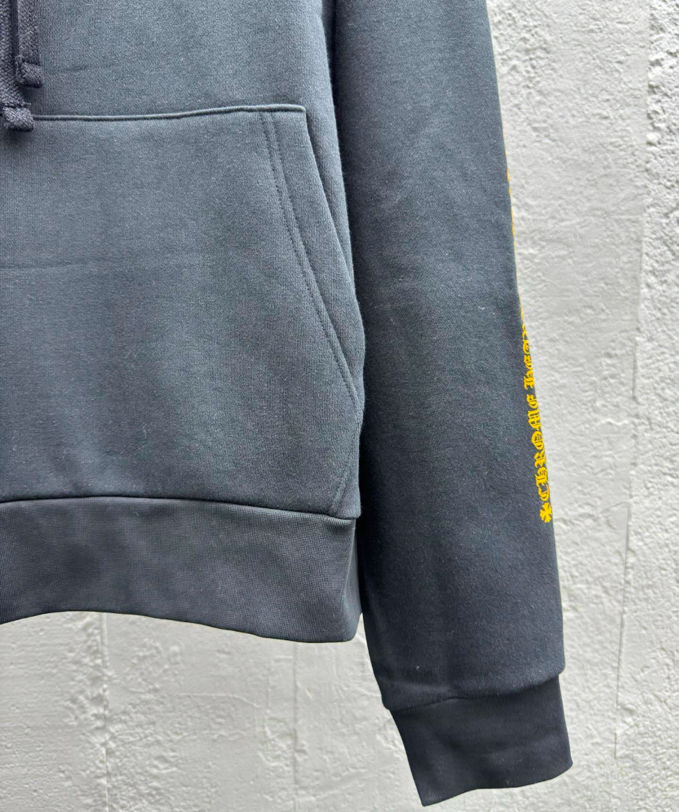 Chrome Hearts Plus Logo Hoodie 'Black/Yellow'