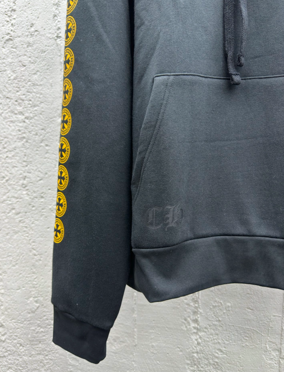 Chrome Hearts Plus Logo Hoodie 'Black/Yellow'