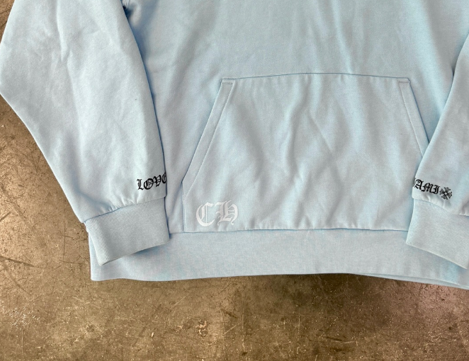 Chrome Hearts Miami Dagger Logo Hoodie 'Blue'