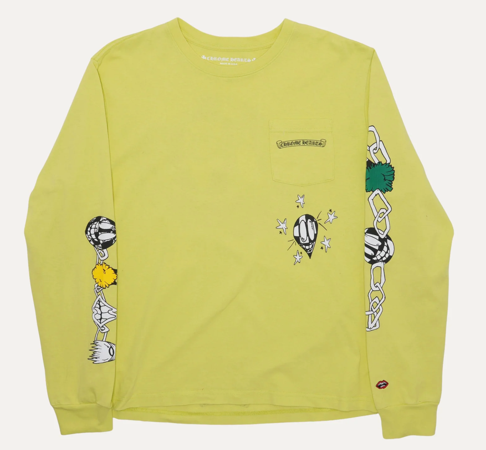 Chrome Hearts Mattyboy Links Long Sleeve lime green