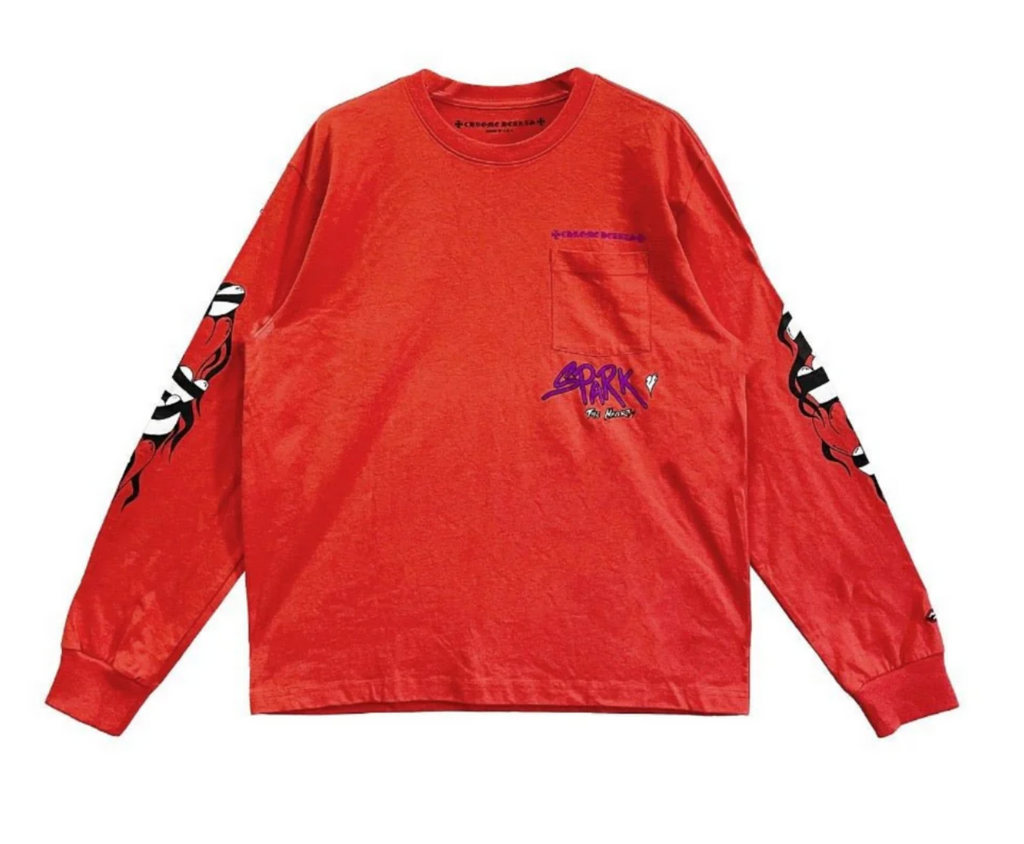 Chrome Hearts Matty Boy SPARK Sadistic Lipstick Long-Sleeve 'Red'
