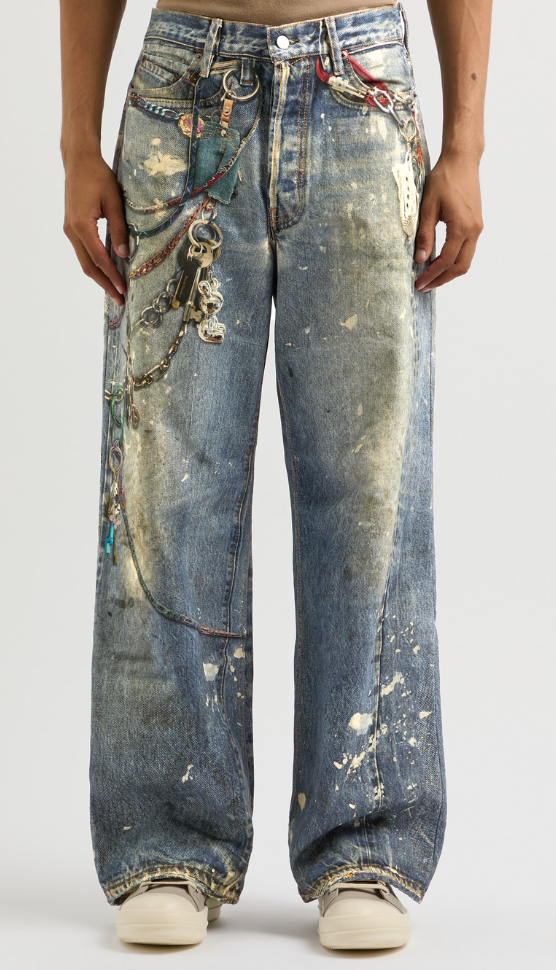 Acne Studios Printed wide-leg jeans