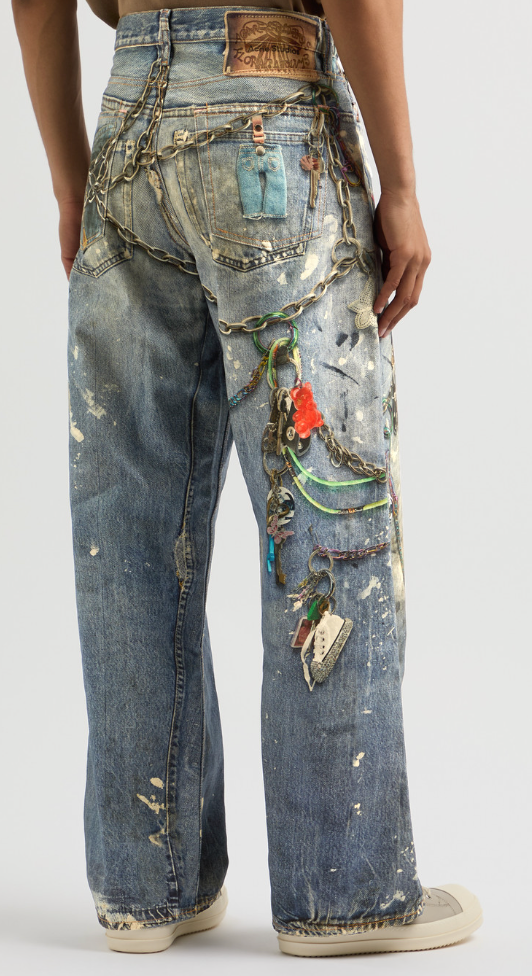 Acne Studios Printed wide-leg jeans