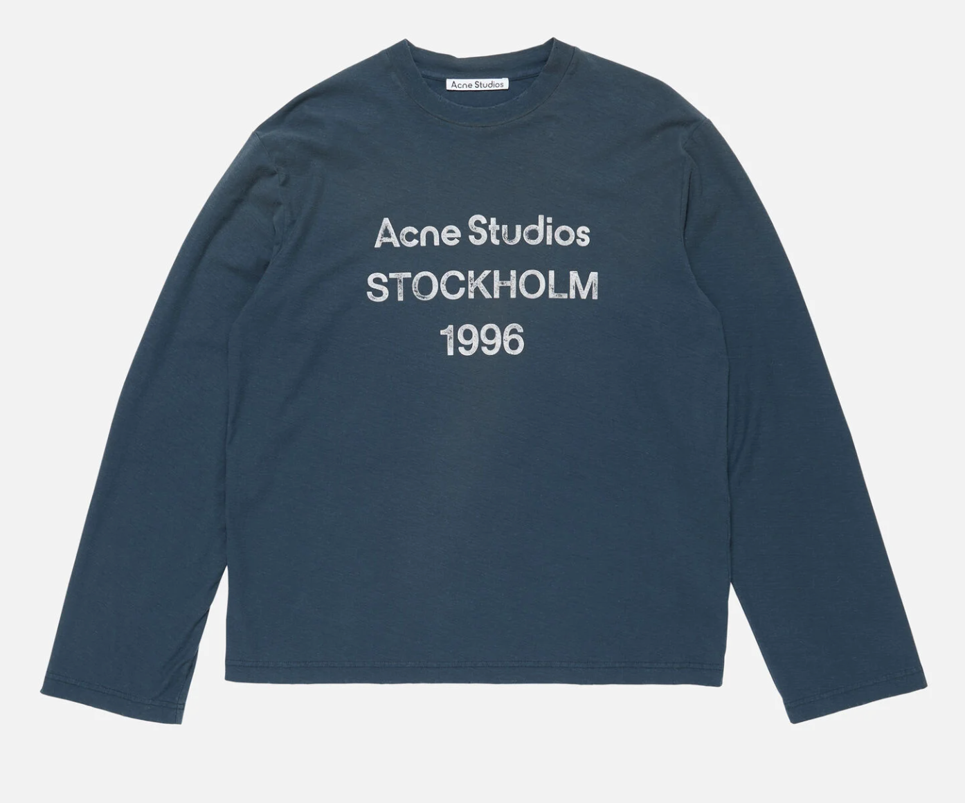 Acne Studios Logo distressed cotton-blend jersey T-shirt