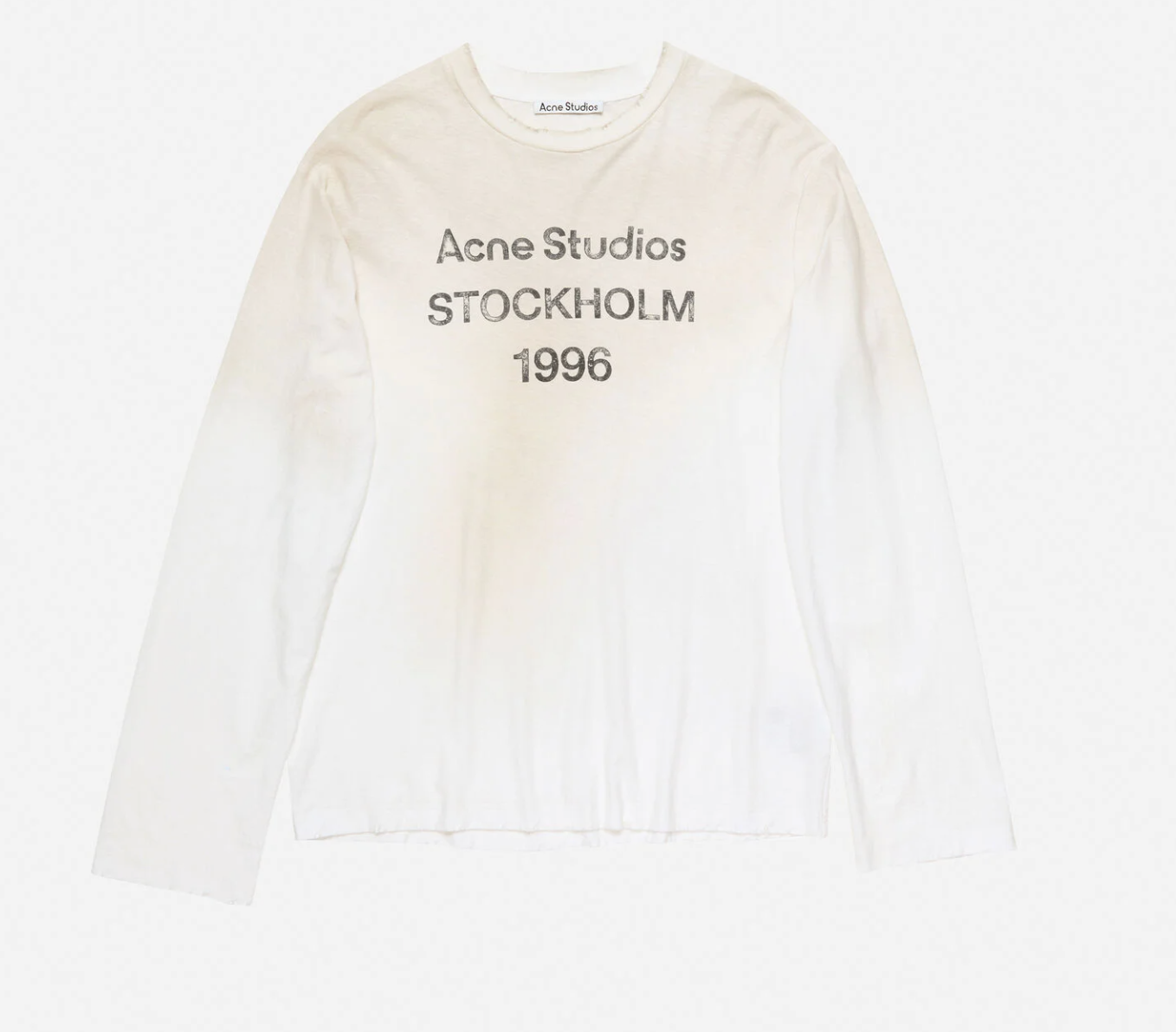 Acne Studios Logo distressed cotton-blend jersey T-shirt
