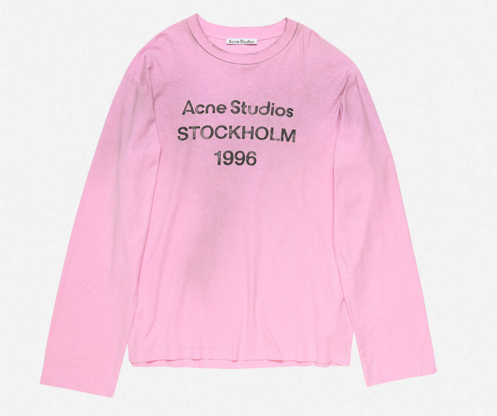 Acne Studios Logo distressed cotton-blend jersey T-shirt