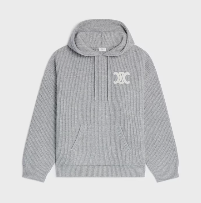 Celine hooded sweater in Ribbed Wool