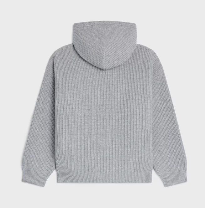 Celine hooded sweater in Ribbed Wool