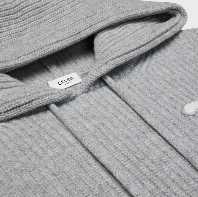Celine hooded sweater in Ribbed Wool