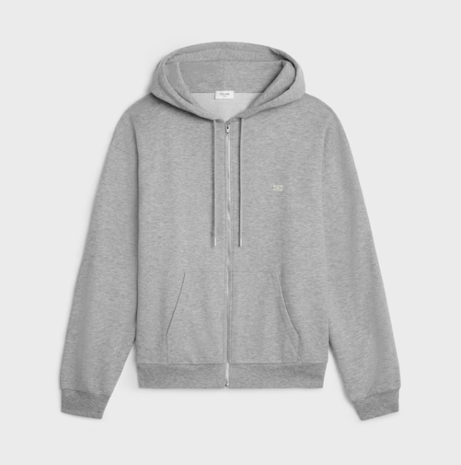Celine zipped hoodie in cashmere cotton