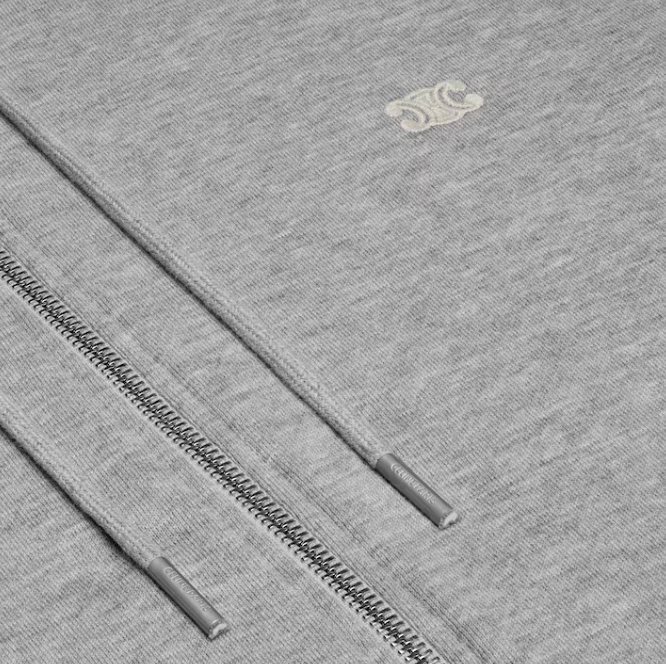 Celine zipped hoodie in cashmere cotton