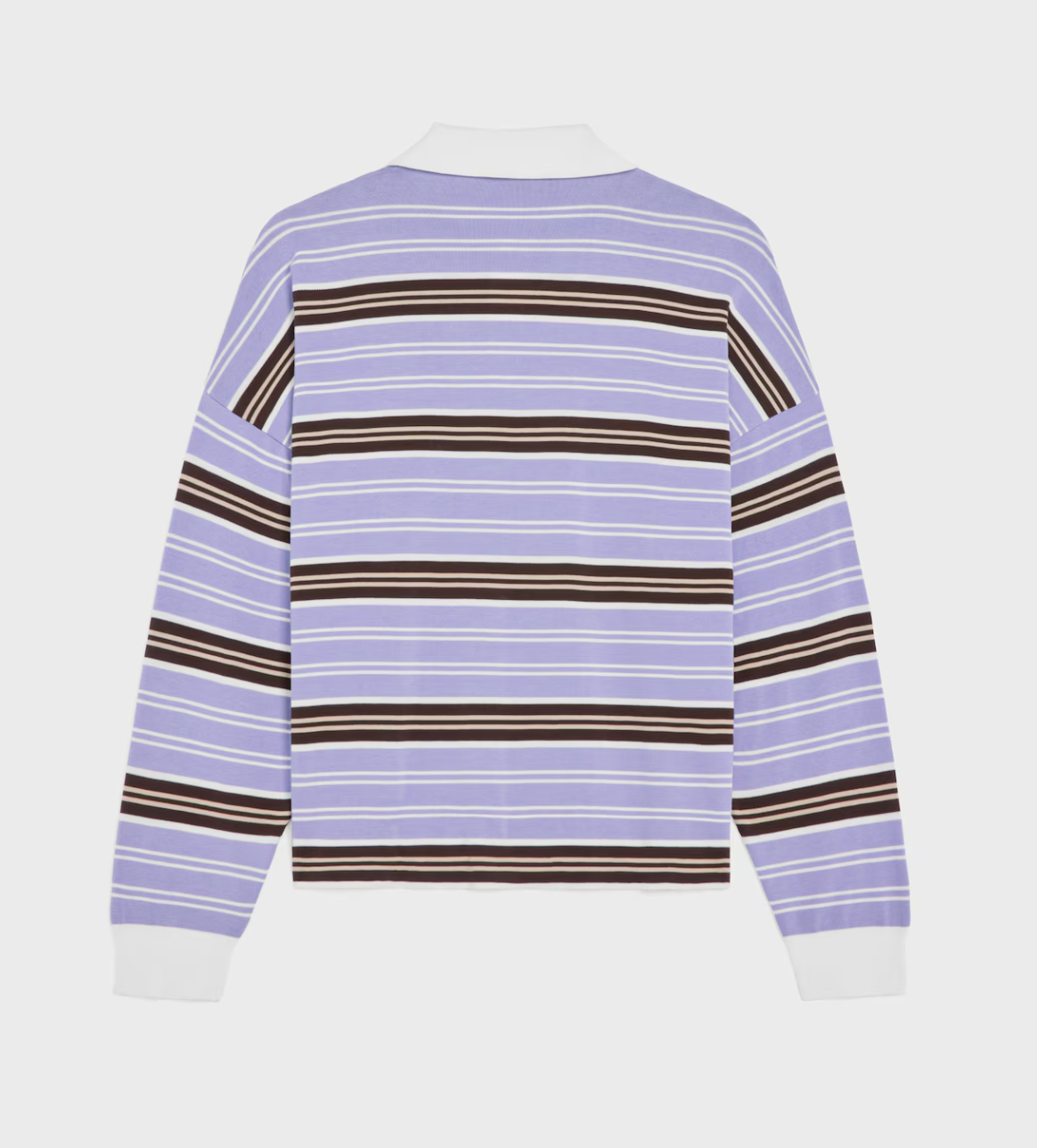 Celine polo sweater in striped cotton