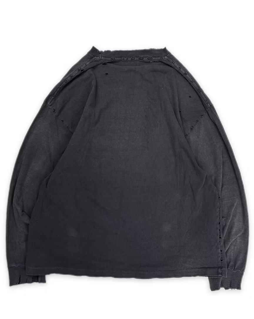 Enfants Riches Deprimes Reconstructed Faded Logo Long Sleeve