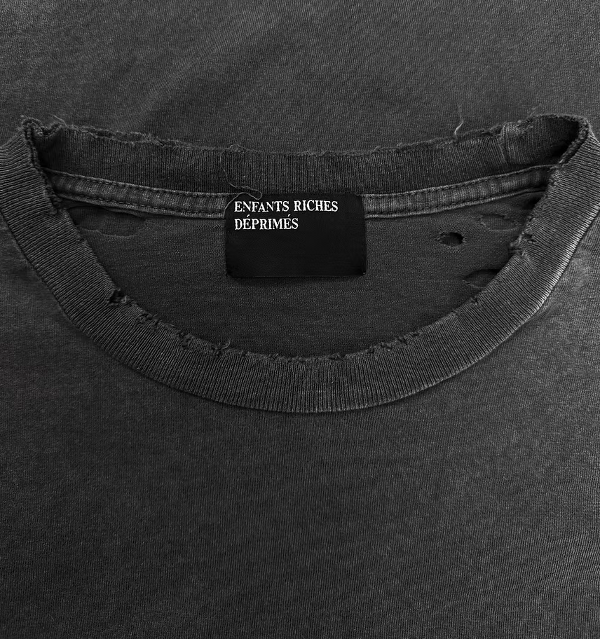 Enfants Riches Deprimes Reconstructed Faded Logo Long Sleeve