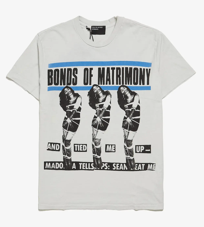 Enfants Riches Deprimes White Madonna Bound Logo Printed T-shirt