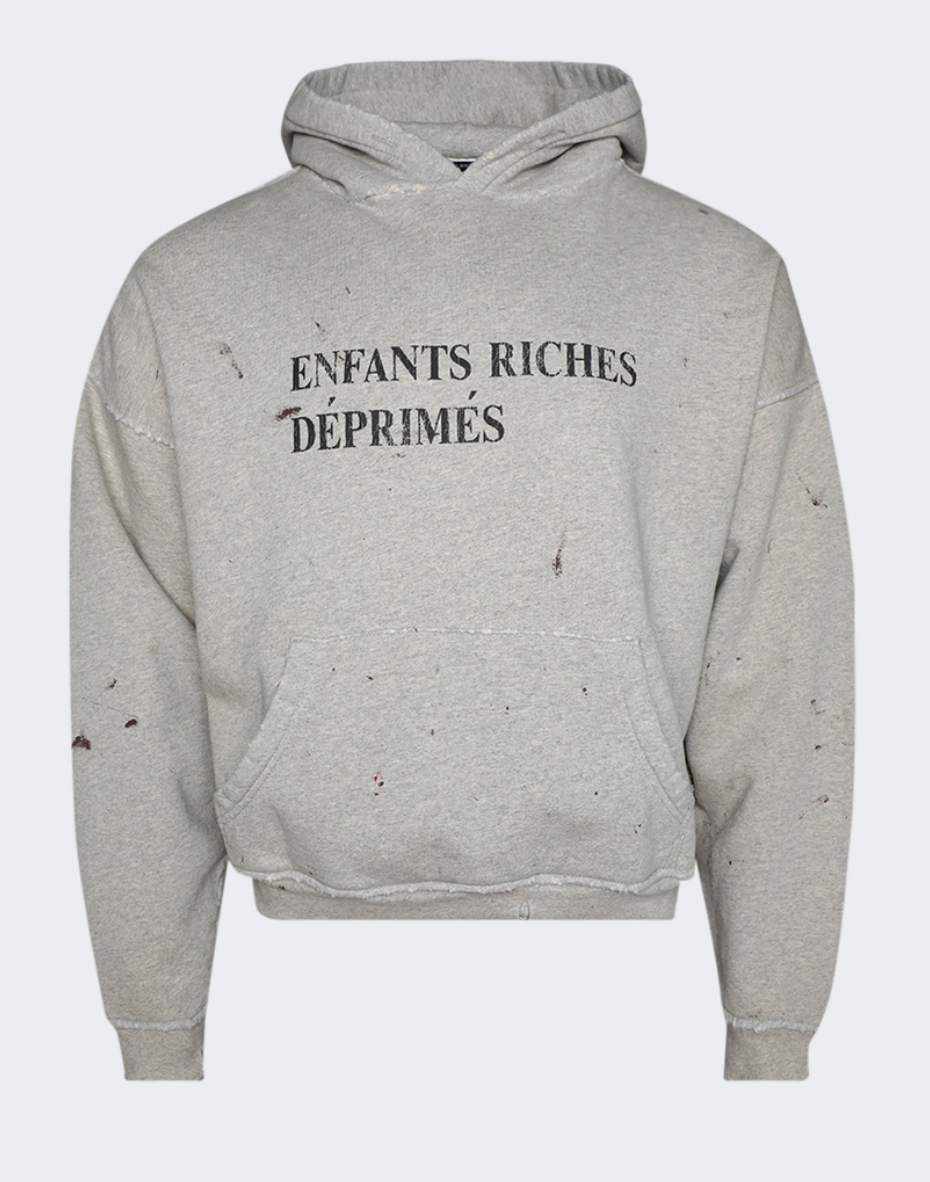 Enfants Riches Deprimes Classic Logo Hoodie Paint Heather Grey
