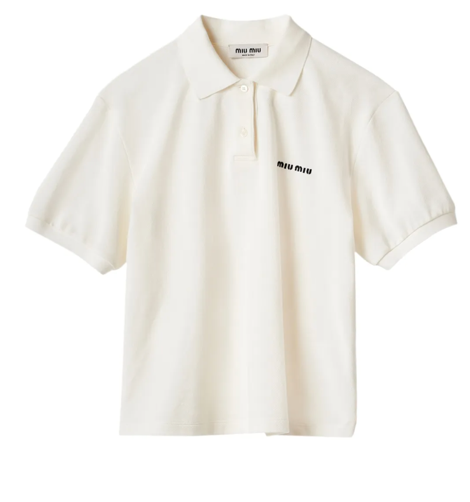 Miu Miu Cotton Piqué Polo Shirt