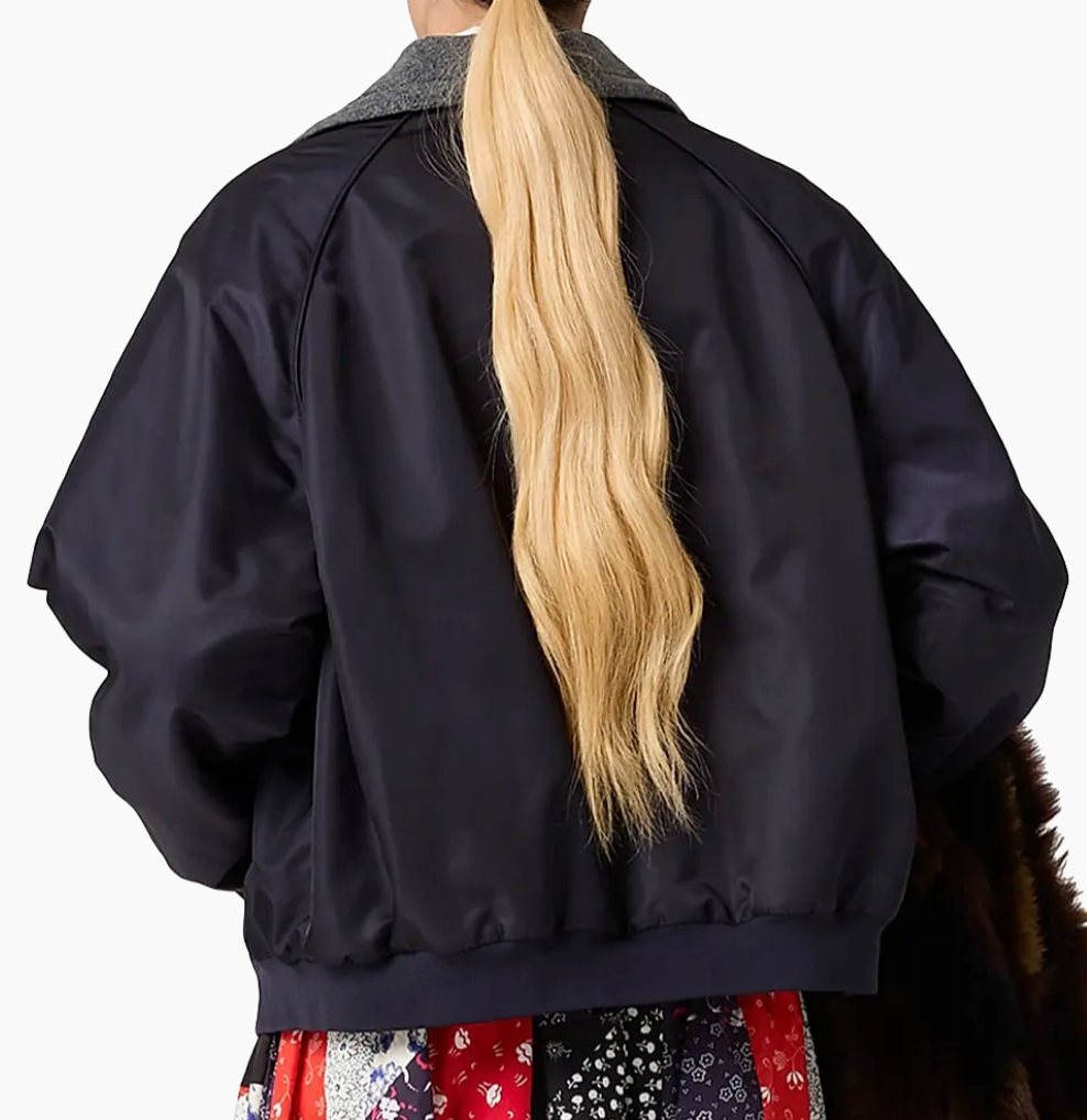 Miu Miu Technical Gazar and Fleece Bomber Jacket