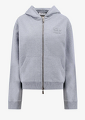 Miu Miu logo-appliqué cotton hoodie