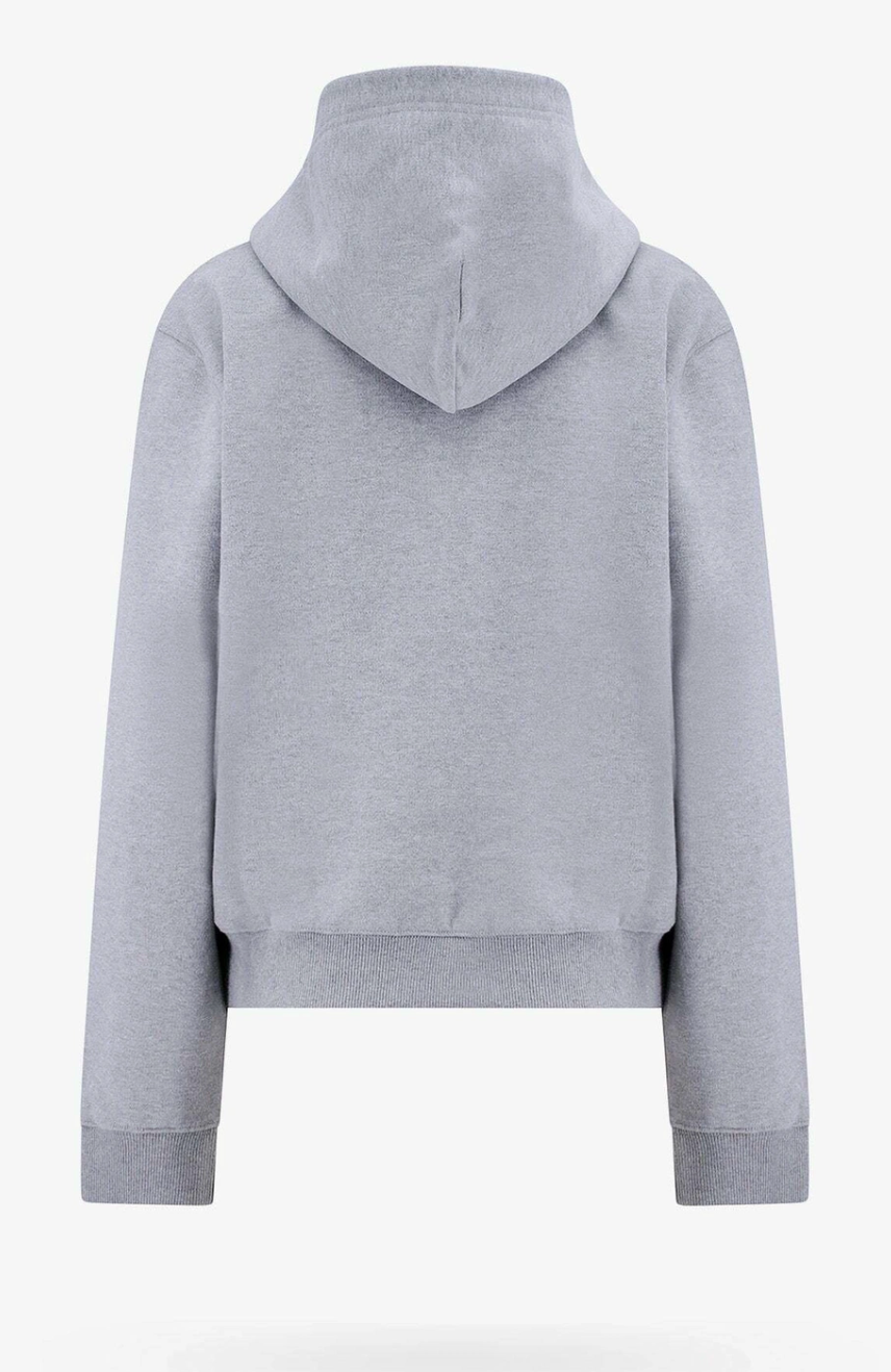 Miu Miu logo-appliqué cotton hoodie