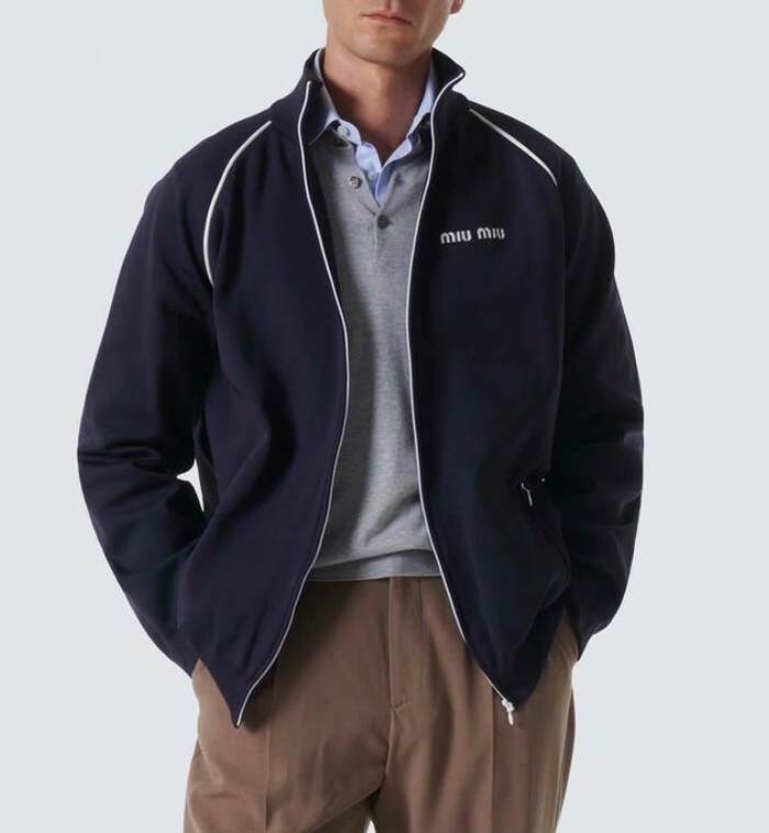 Miu Miu Technical jersey blouson jacket