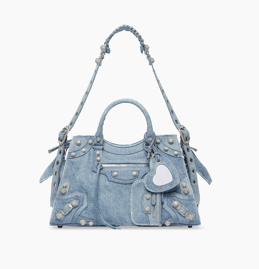 Balenciaga  Neo Cagole City Handbag In Denim
