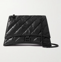 BALENCIAGA Crush medium quilted crinkled-leather shoulder bag