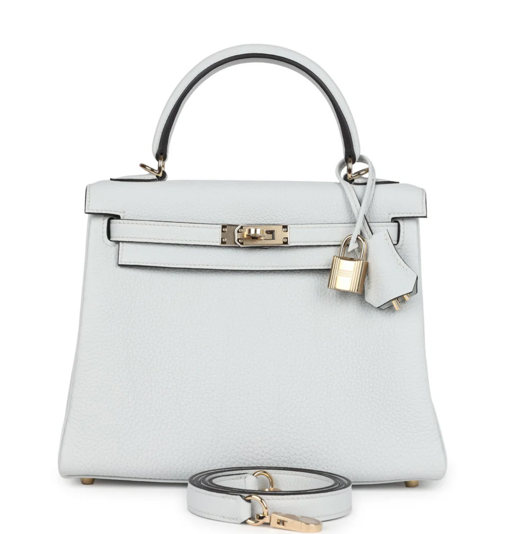 Hermès Kelly Retourne 25 Gris Platine Togo Permabrass Hardware