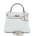 Hermès Kelly Retourne 25 Gris Platine Togo Permabrass Hardware