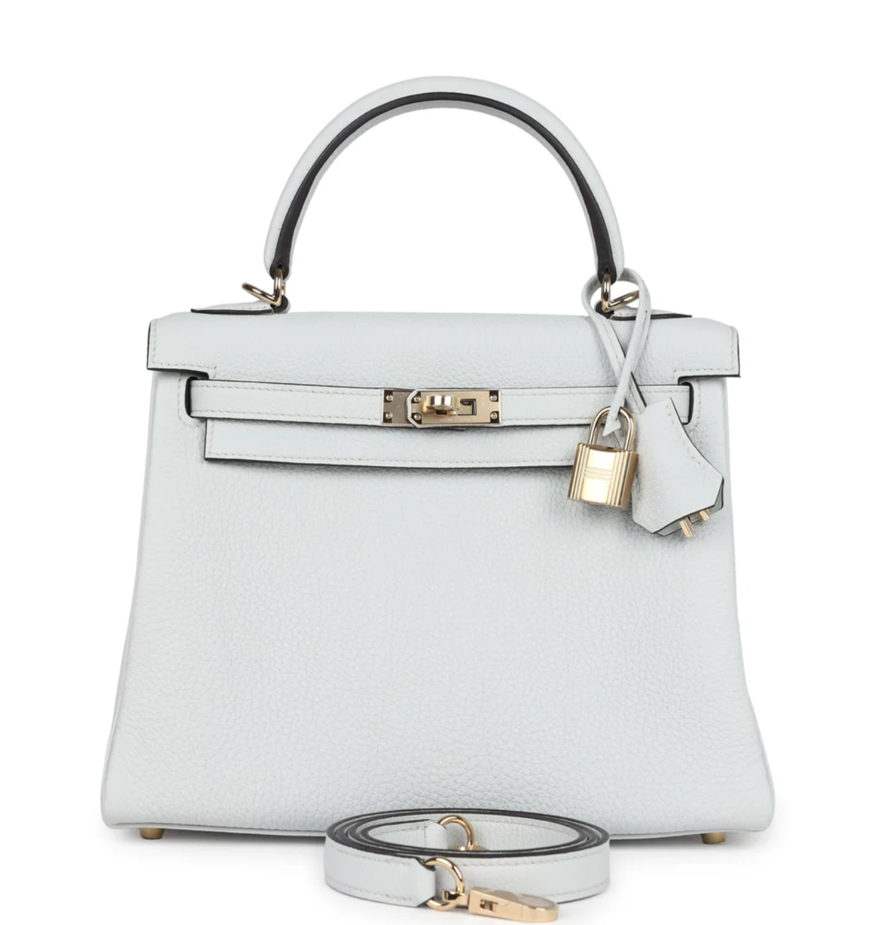 Hermès Kelly Retourne 25 Gris Platine Togo Permabrass Hardware