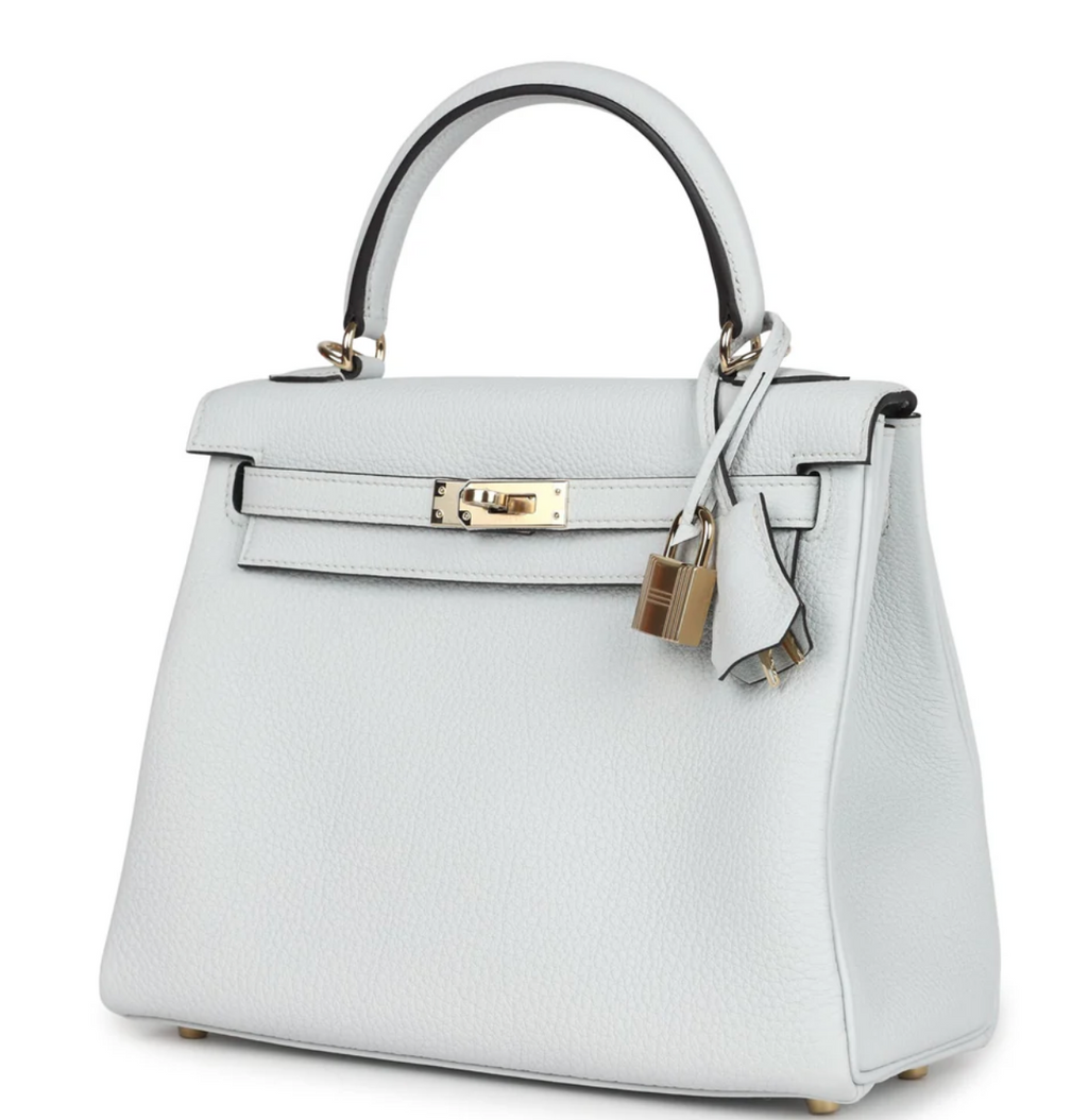 Hermès Kelly Retourne 25 Gris Platine Togo Permabrass Hardware