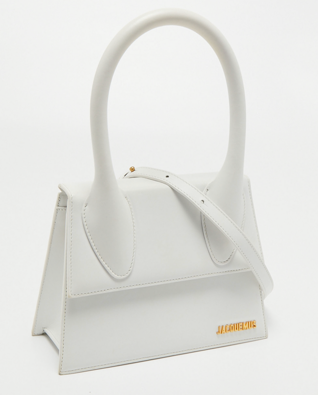 Jacquemus Jacquemus White Leather Le Grand Chiquito Top Handle Bag