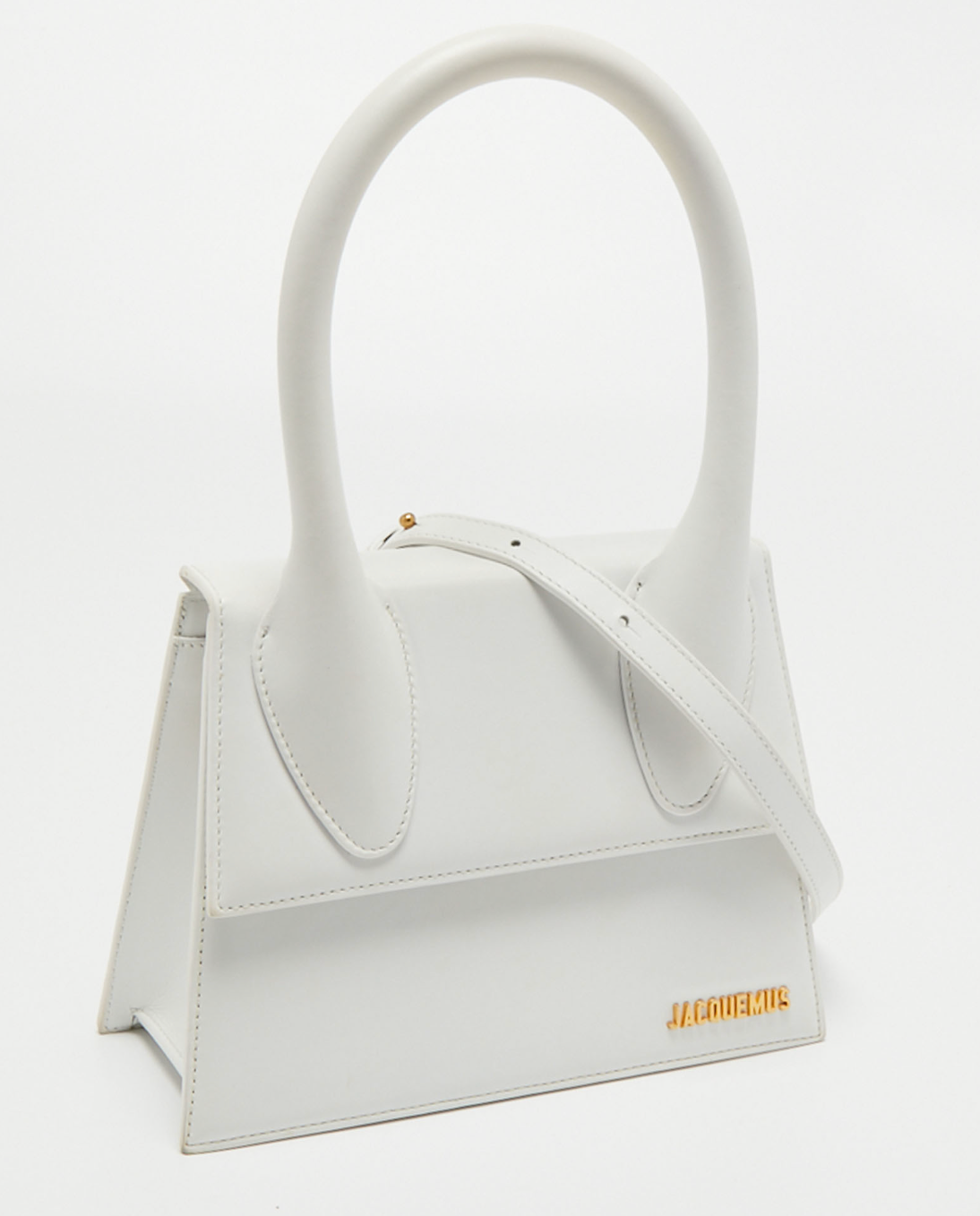 Jacquemus Jacquemus White Leather Le Grand Chiquito Top Handle Bag