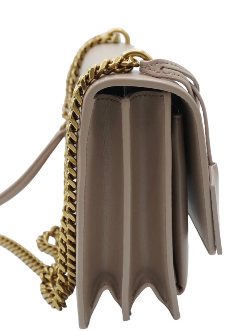 SAINT LAURENT Medium Sunset Chain Bag in Rosy Sand