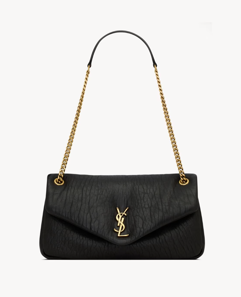 Saint Laurent Calypso medium in grained lambskin
