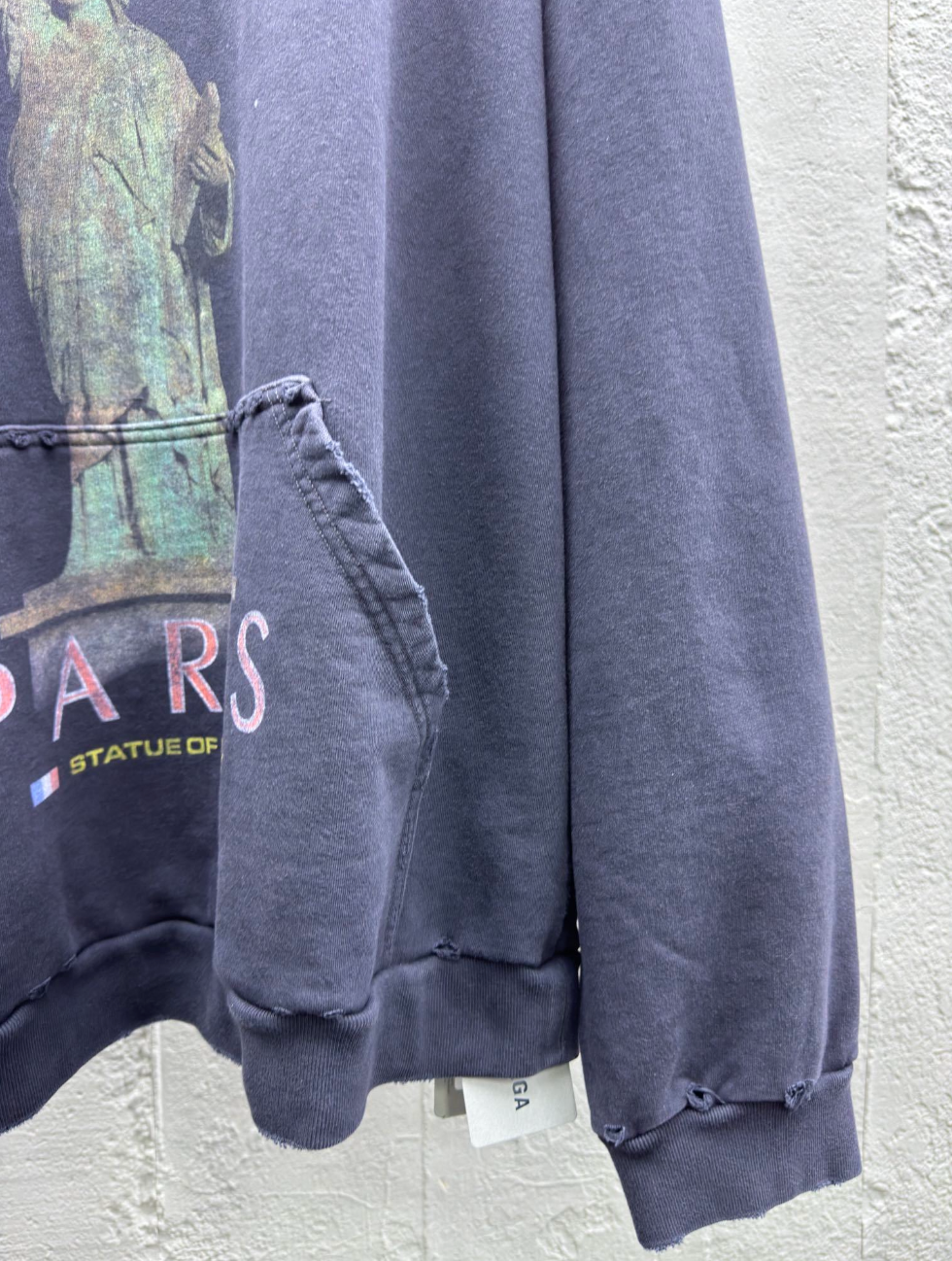 Balenciaga Paris Liberty Hoodie Oversized in Black