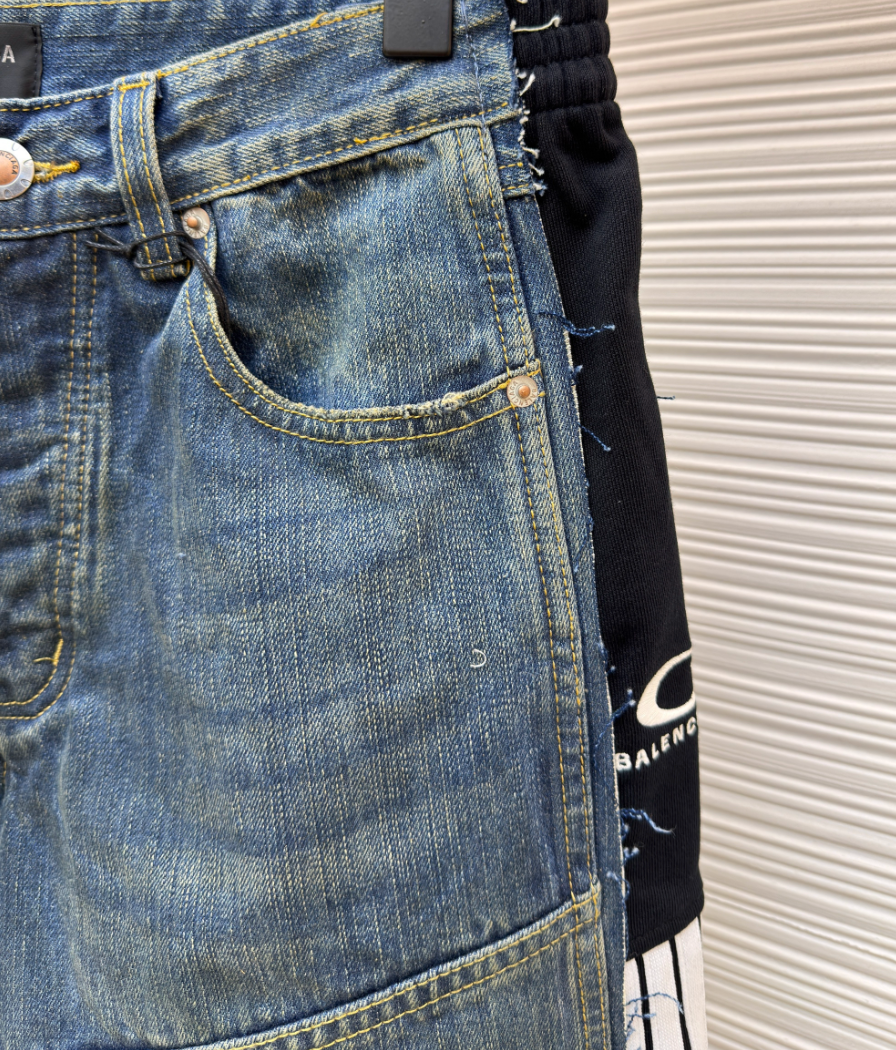 Balenciaga cut-up tracksuit jeans